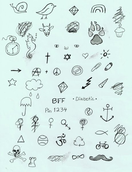 Маленькие рисунки для тату милые