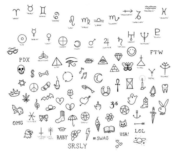 Мелкие Татуировки эскизы на пальцы