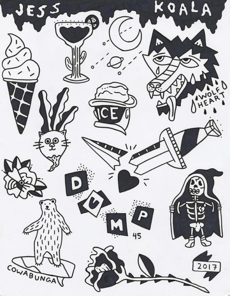 Эскизы подростковых татуировок