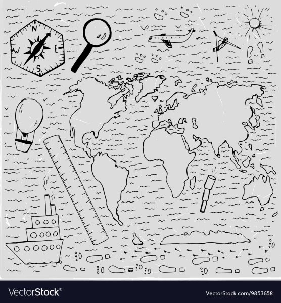 Географическая карта рисунок