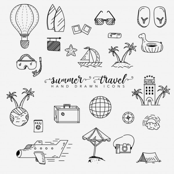 Маленькие летние рисунки для срисовки