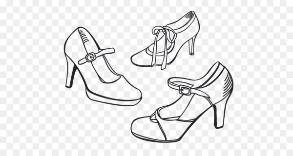 Туфли раскраска для детей