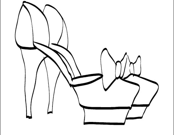 Красивая обувь для срисовки