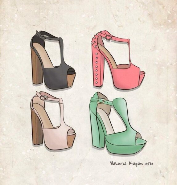 Раскраска туфли