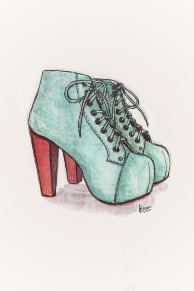 Трафарет туфли для детей