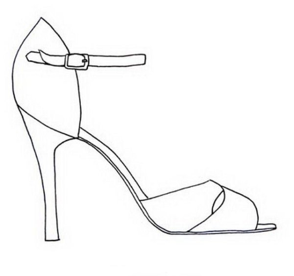 Раскраска туфли