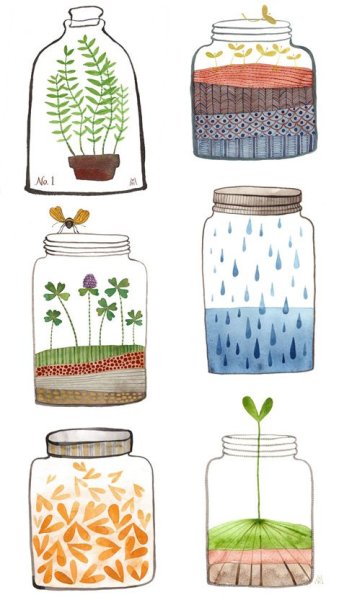 Красивые баночки для срисовки