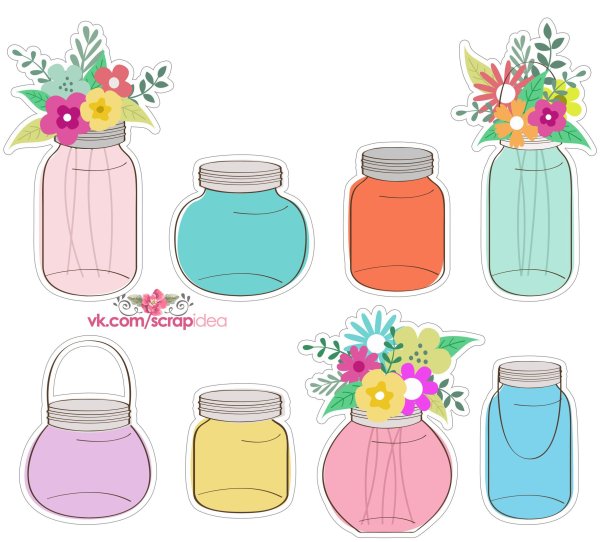 Стикеры баночки