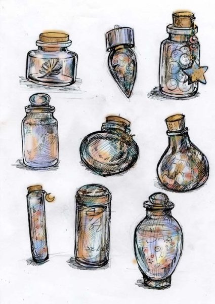 Скетч баночки