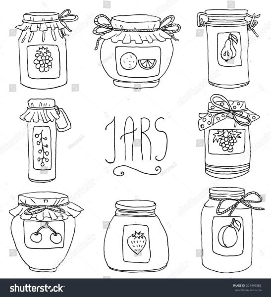 Рисунки для срисовки баночки