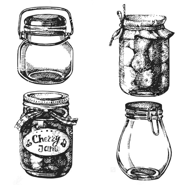 Скетч баночки