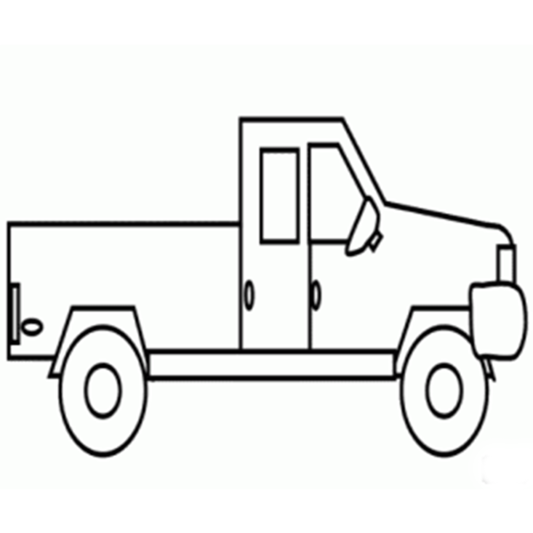 Силуэты машинок для детей грузовая