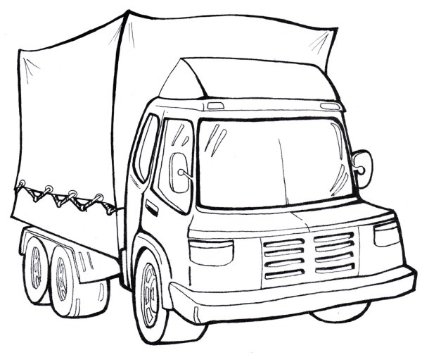 Автофургон раскраска