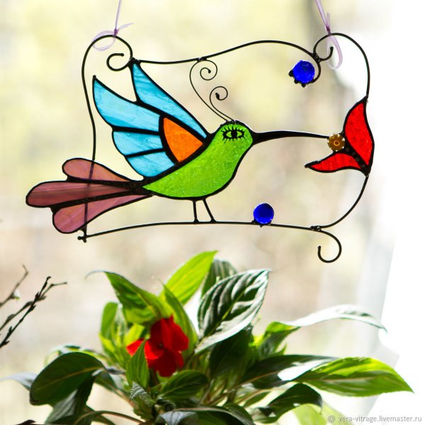 Витраж Тиффани Колибри