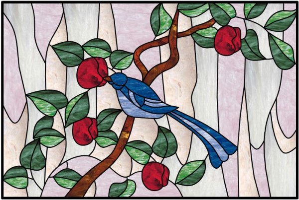 Витраж эскизы птицы