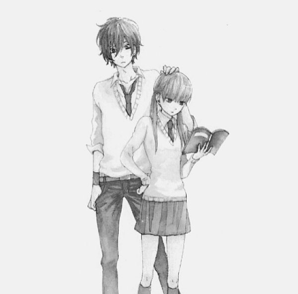 Аниме пара высокий и низкая