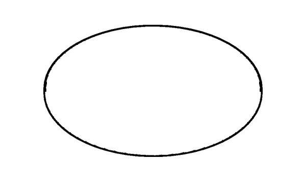 Нарисовать овал карандашом