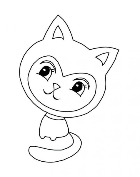 Раскраски для девочек котята