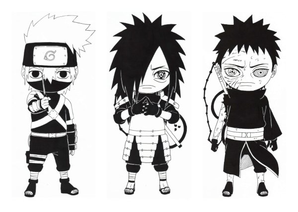 Обито и Какаши Чиби Наруто
