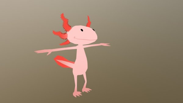 Мексиканская саламандра аксолотль