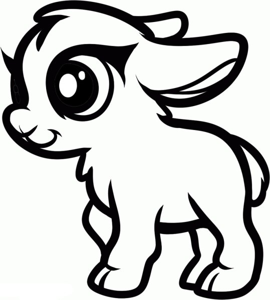 Козлёнок для срисовки