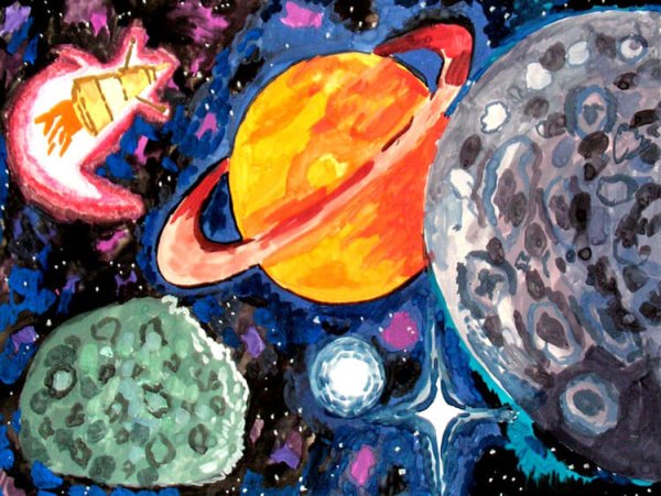 Рисунок на космическую тему