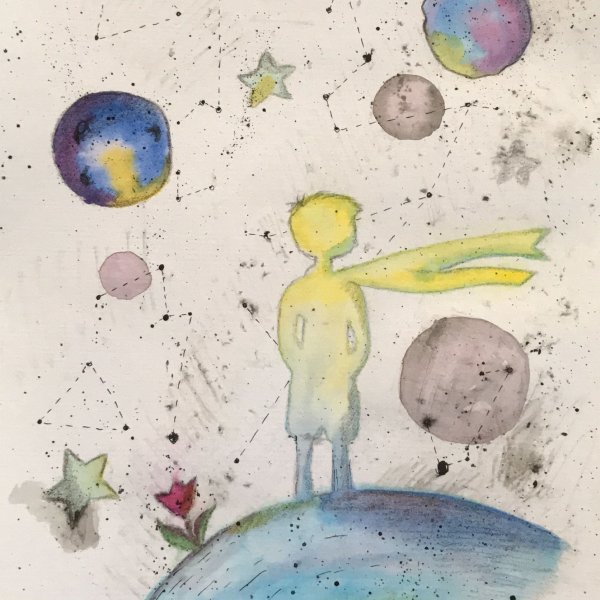 Маленький принц иллюстрации акварель