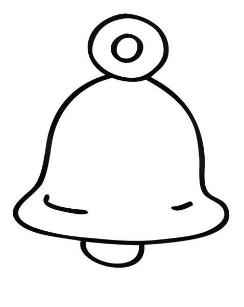 Колокольчик раскраска для детей