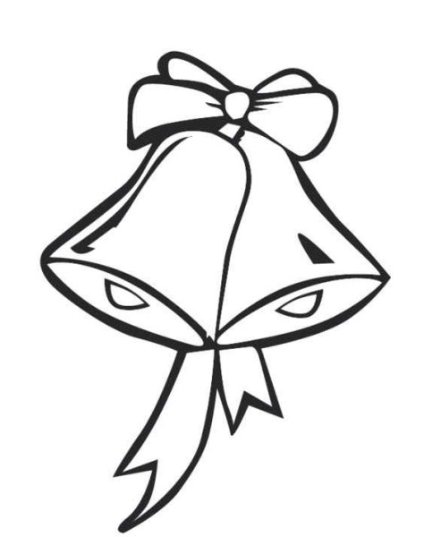 Раскраска колокольчик школьный