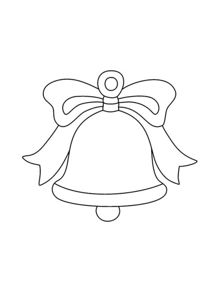 Колокольчик школьный контур