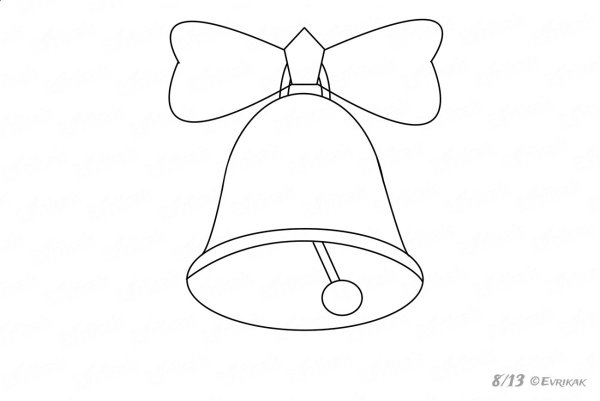 Колокольчик карандашом