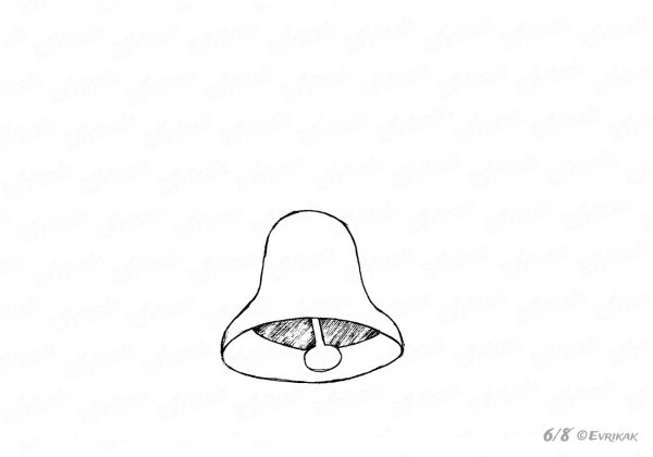 Колокольчик карандашом