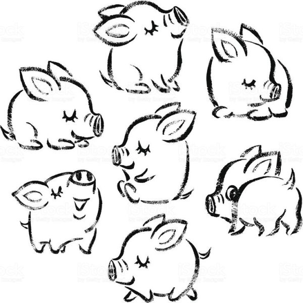 Свинья стилизация