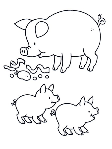 Раскраски для малышей домашние животные