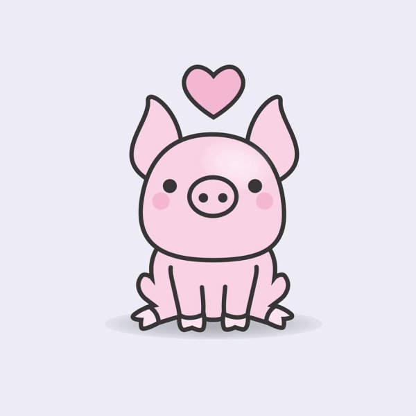 Свинка для срисовки