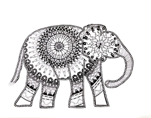 Бог Индии Ганеша рисунок