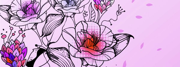 Цветы рисунок абстракция