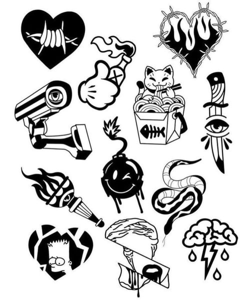 Маленькие тату для мужчин эскизы