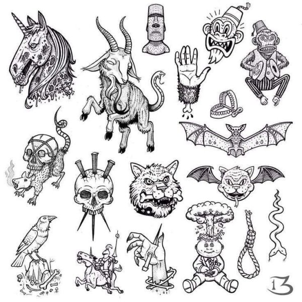 Эскизы маленьких татуировок