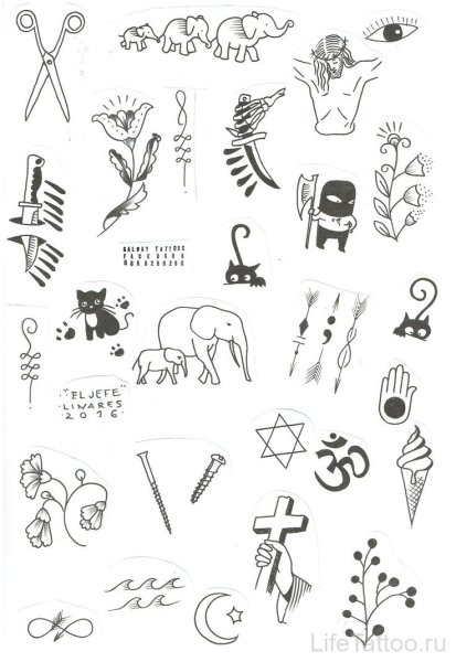 Наброски тату маленькие