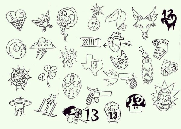 Эскизы маленьких прикольных тату