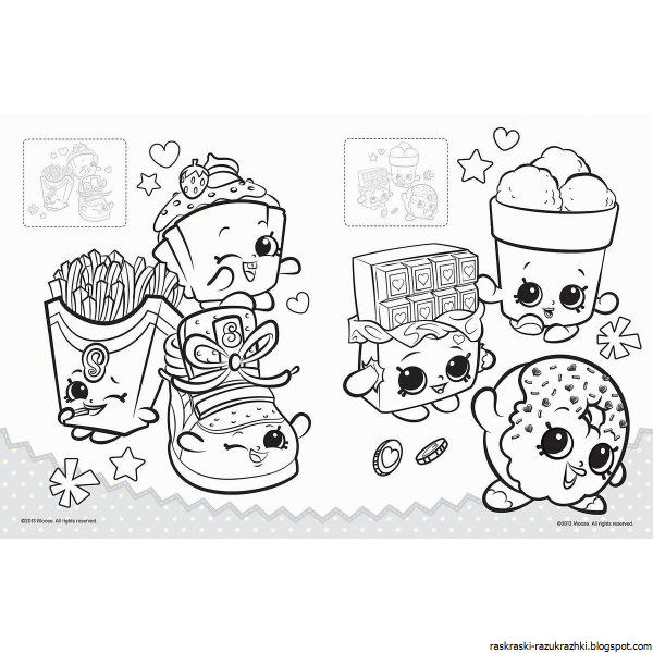 Shopkins раскраска