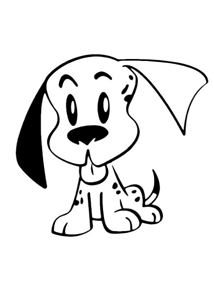 Щенок раскраска для детей