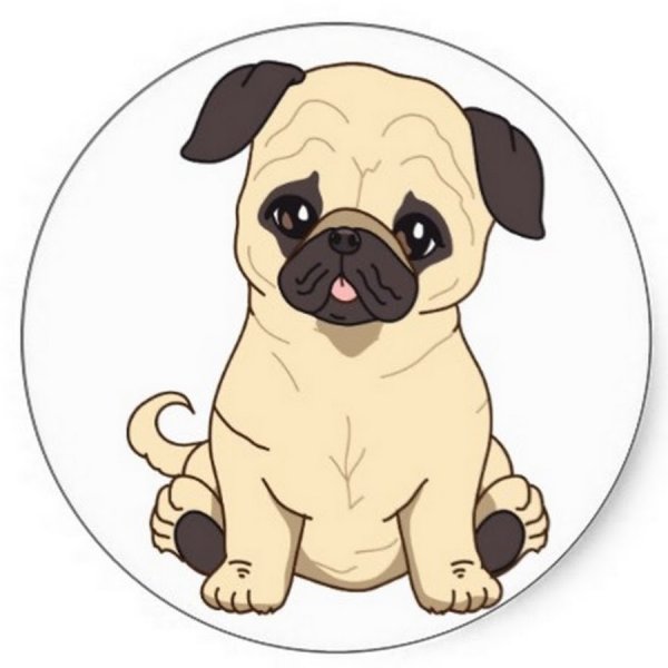 Мопсик мультяшный