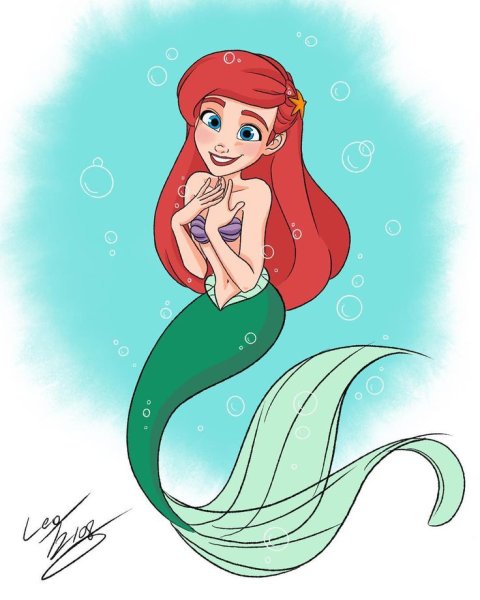 Ариэль для срисовки