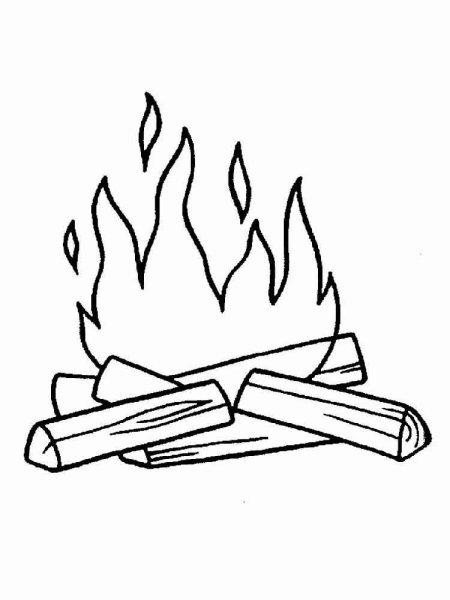 Костер раскраска