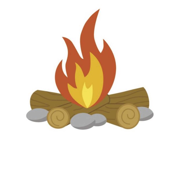 Костер мультяшный