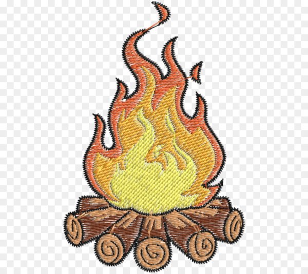 Костер нарисованный