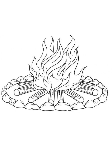 Костер простым карандашом