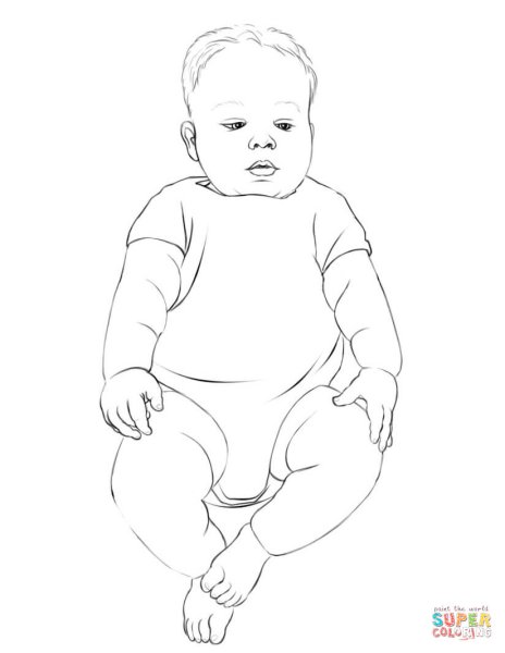 Младенец раскраска